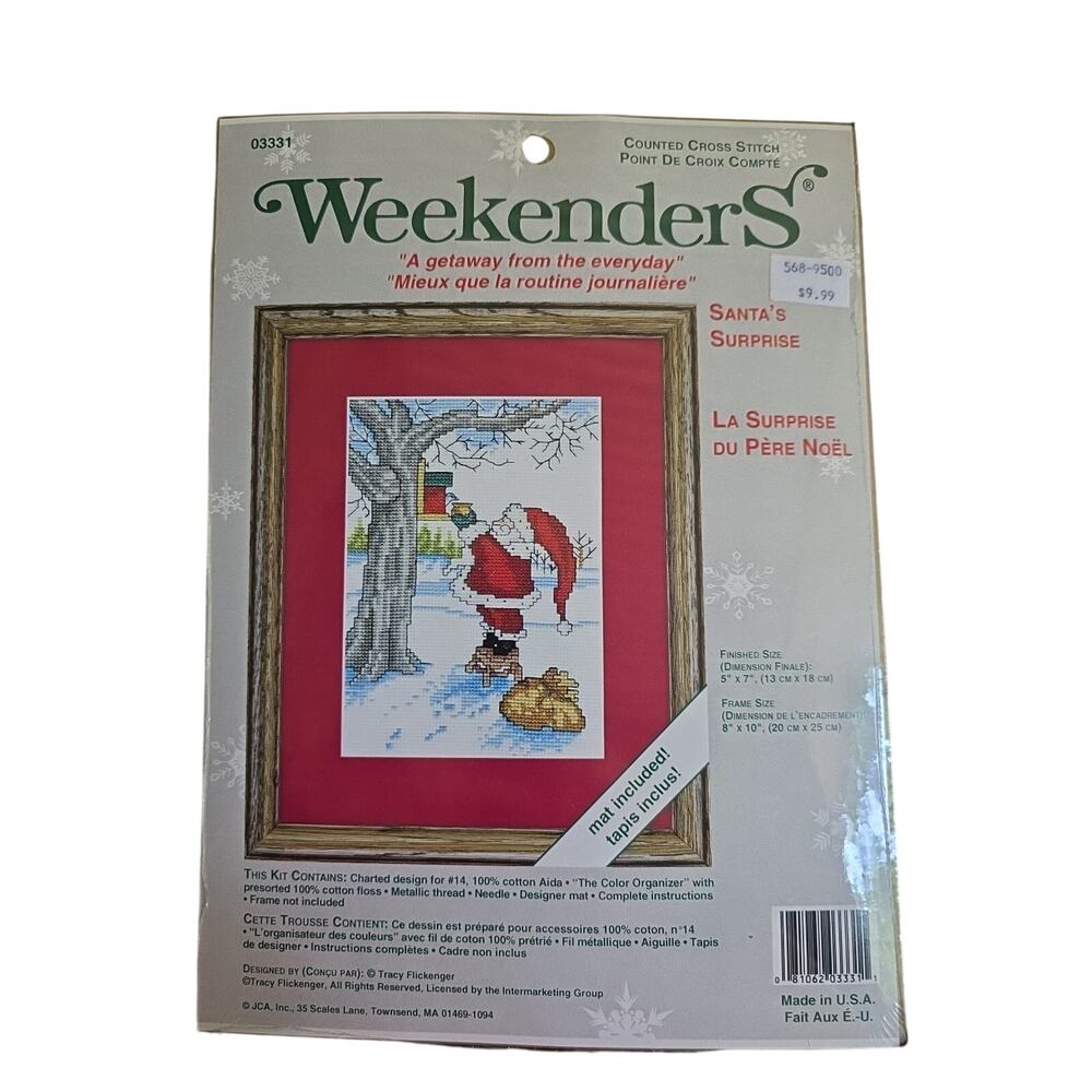 SANTA'S SURPRISE counted cross stitch kit WEEKENDERS 03331